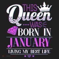 This Queen Was Born In January Living My Best Life Hat thumb 2