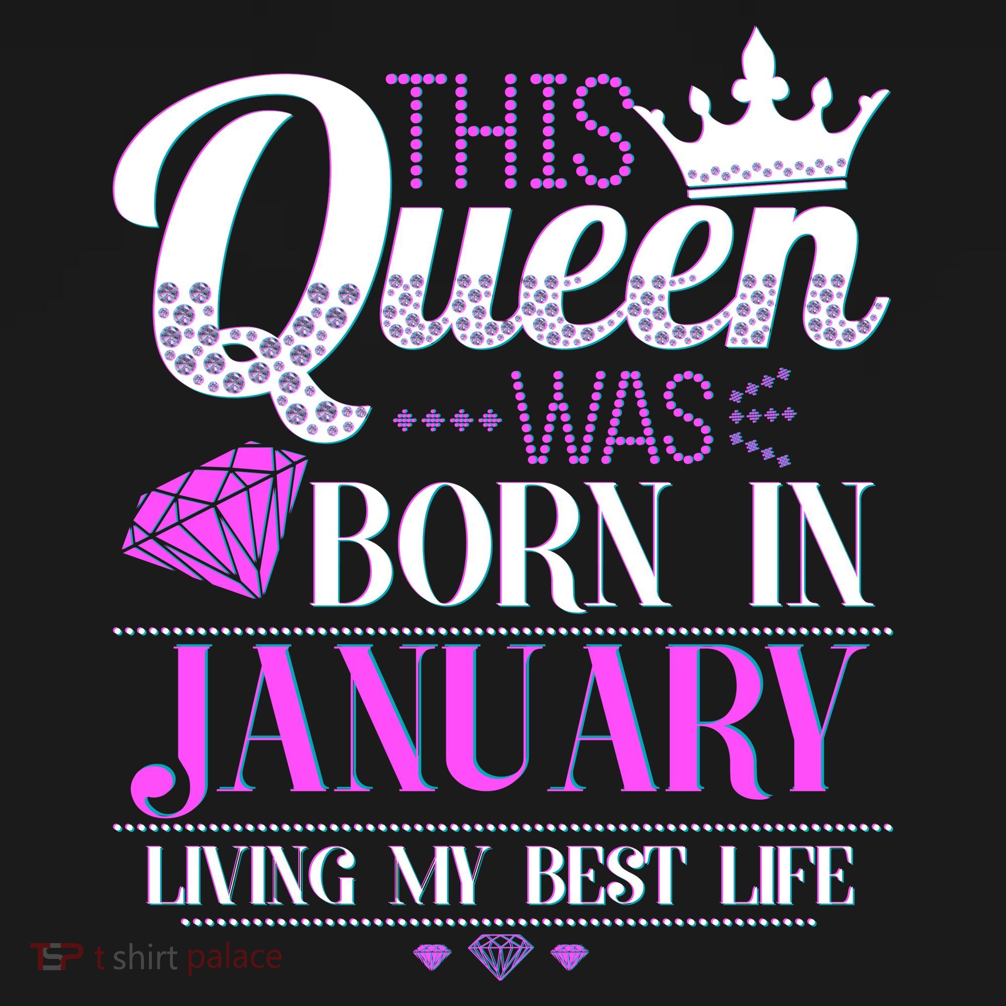 This Queen Was Born In January Living My Best Life Kids Sweatshirt