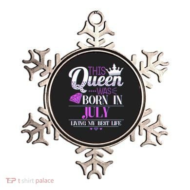 This Queen Was Born In July Living My Best Life Ornament