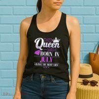 This Queen Was Born In July Living My Best Life Women's Tank Top thumb 2