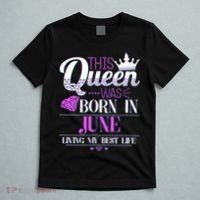 This Queen Was Born In June Living My Best Life T-Shirt thumb 5