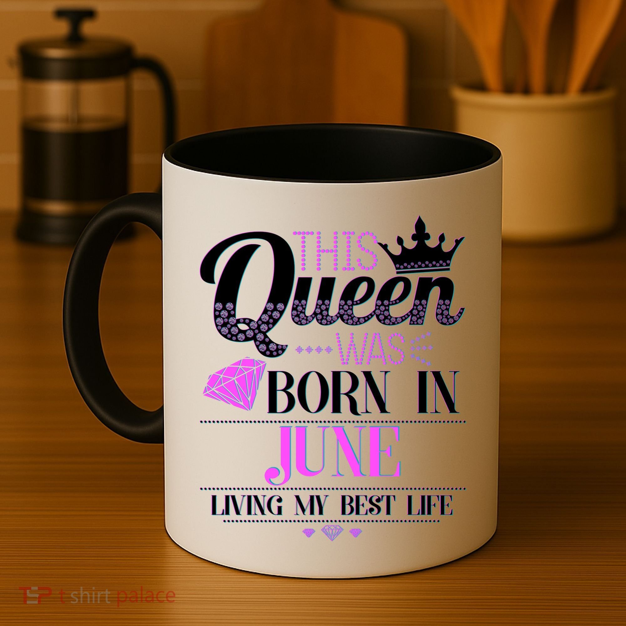 This Queen Was Born In June Living My Best Life Coffee Mug