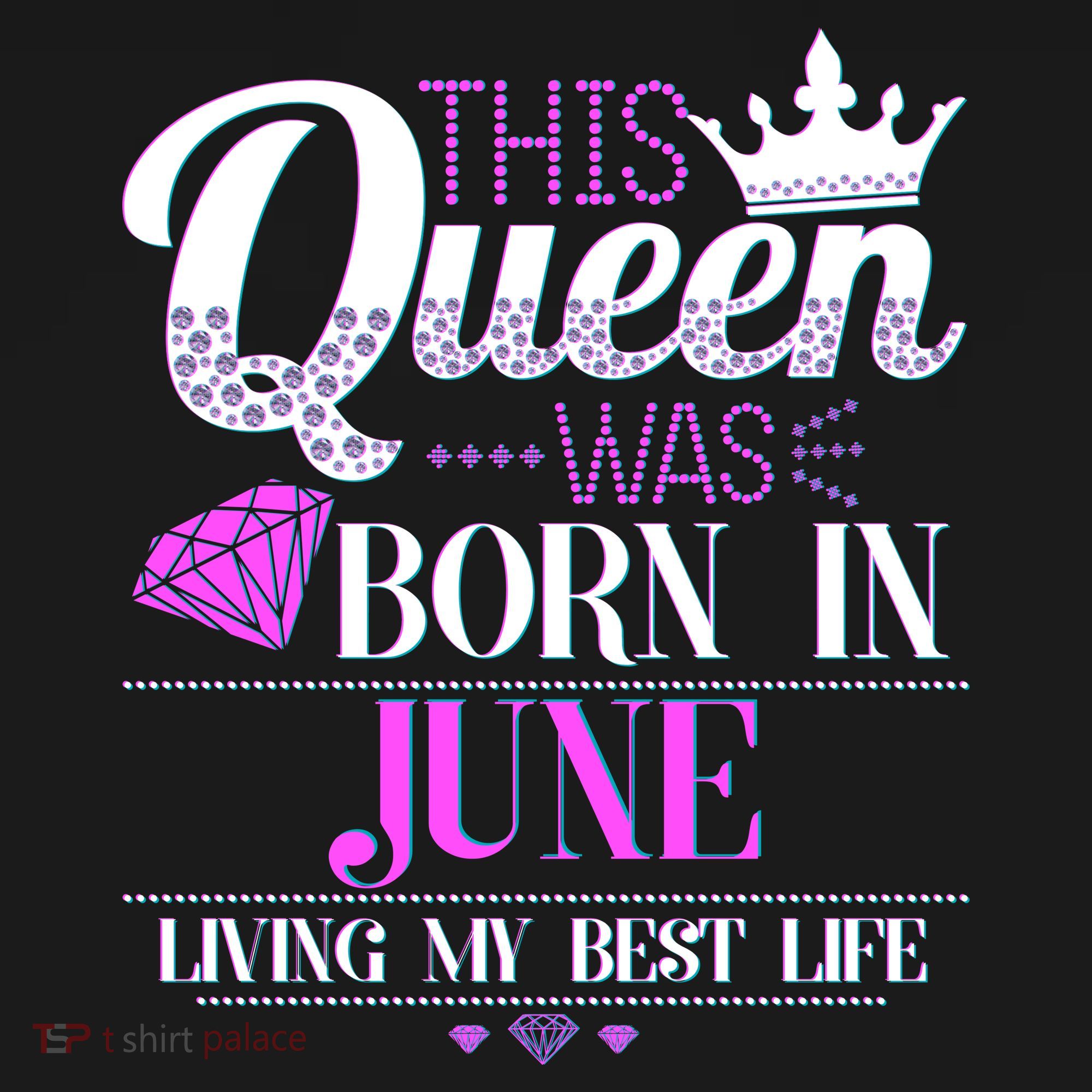 This Queen Was Born In June Living My Best Life Mousepad