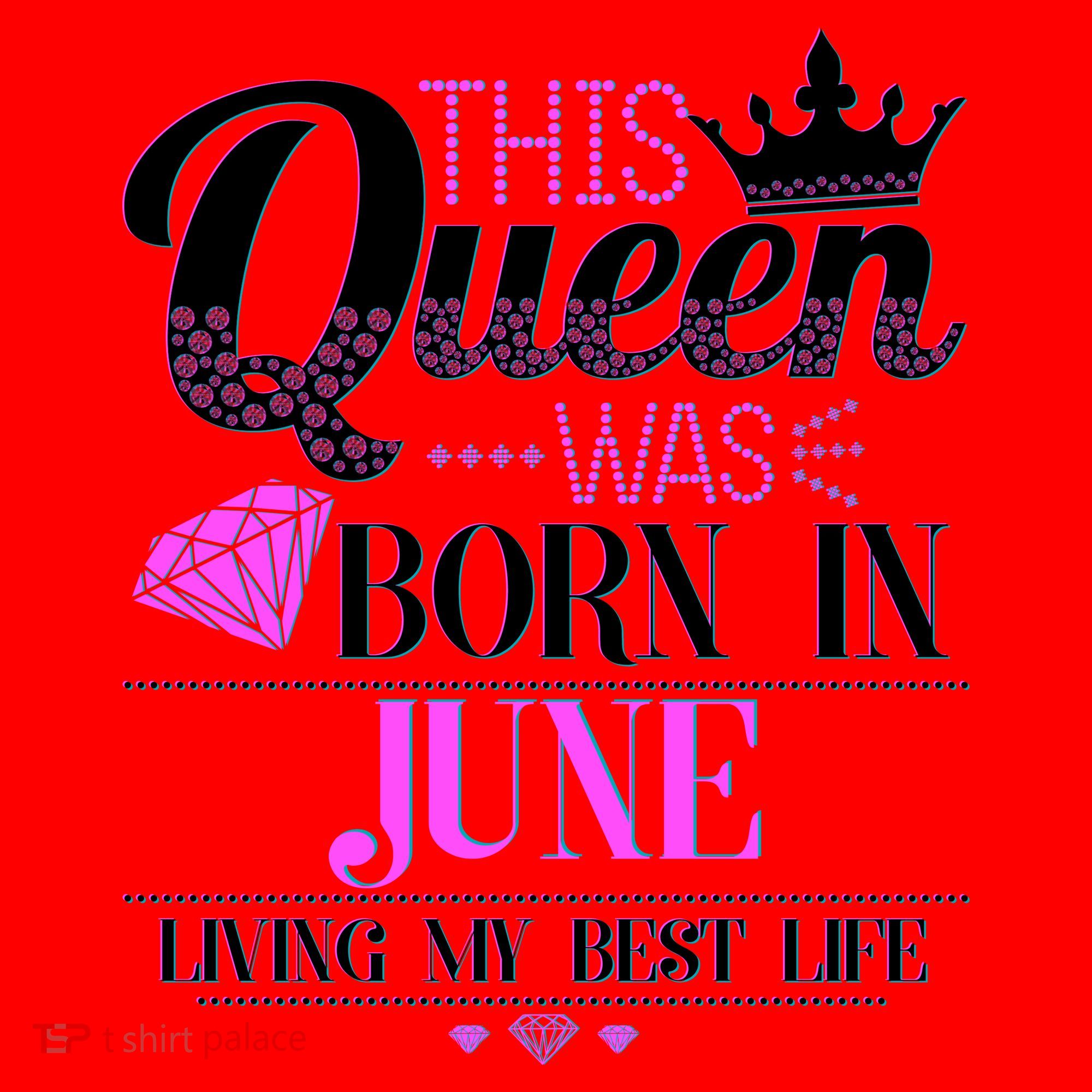 This Queen Was Born In June Living My Best Life Santa Hat