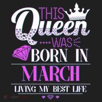This Queen Was Born In March Living My Best Life Tumbler thumb 3