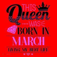 This Queen Was Born In March Living My Best Life Santa Hat thumb 1
