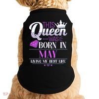 This Queen Was Born In May Living My Best Life Doggie Tank thumb 0