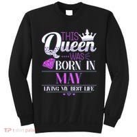 This Queen Was Born In May Living My Best Life Sweatshirt thumb 0