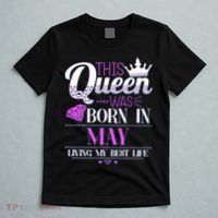 This Queen Was Born In May Living My Best Life T-Shirt thumb 5