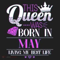 This Queen Was Born In May Living My Best Life Beanie thumb 2