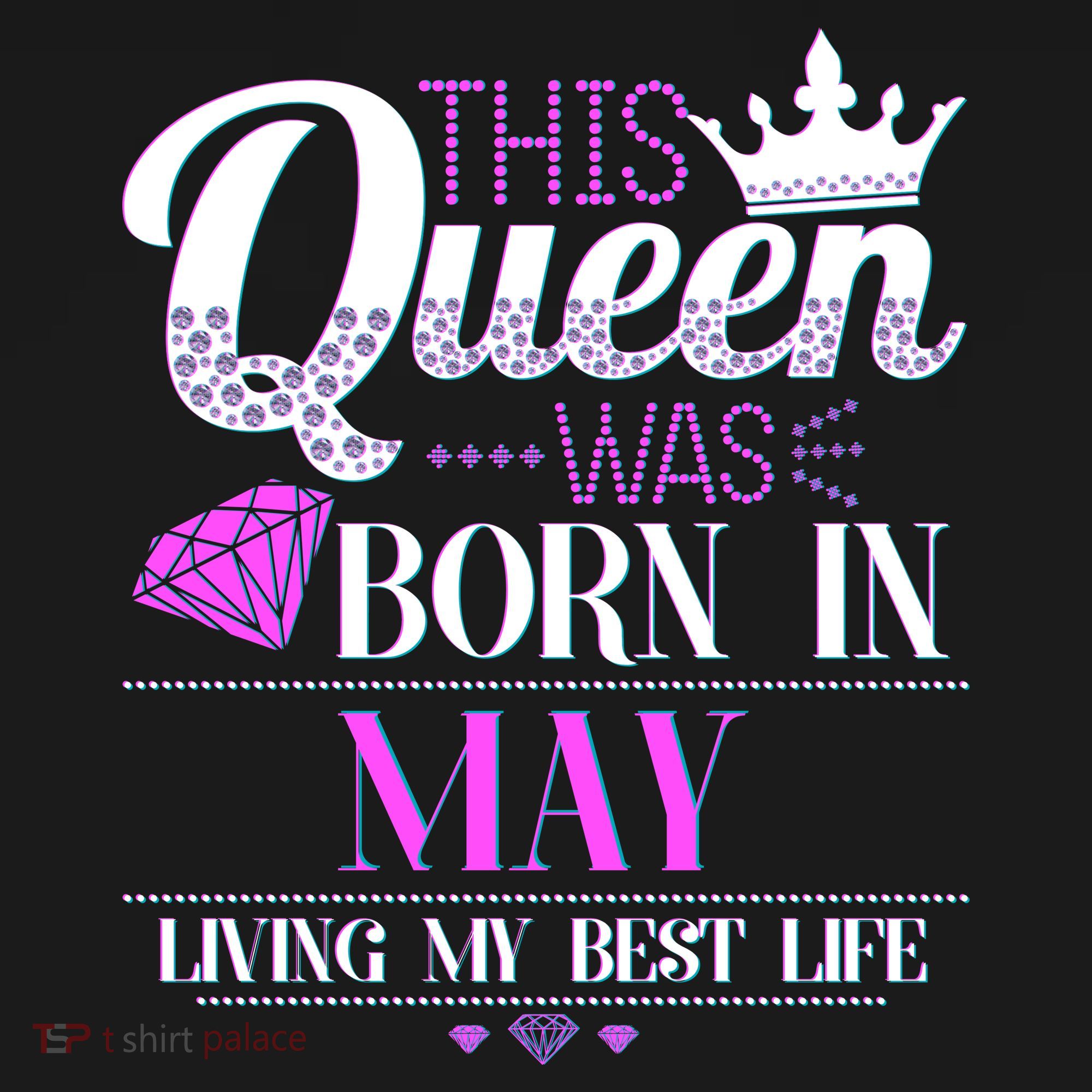 This Queen Was Born In May Living My Best Life Women's Hoodie