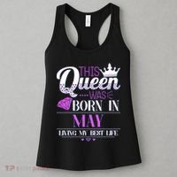 This Queen Was Born In May Living My Best Life Women's Tank Top thumb 3