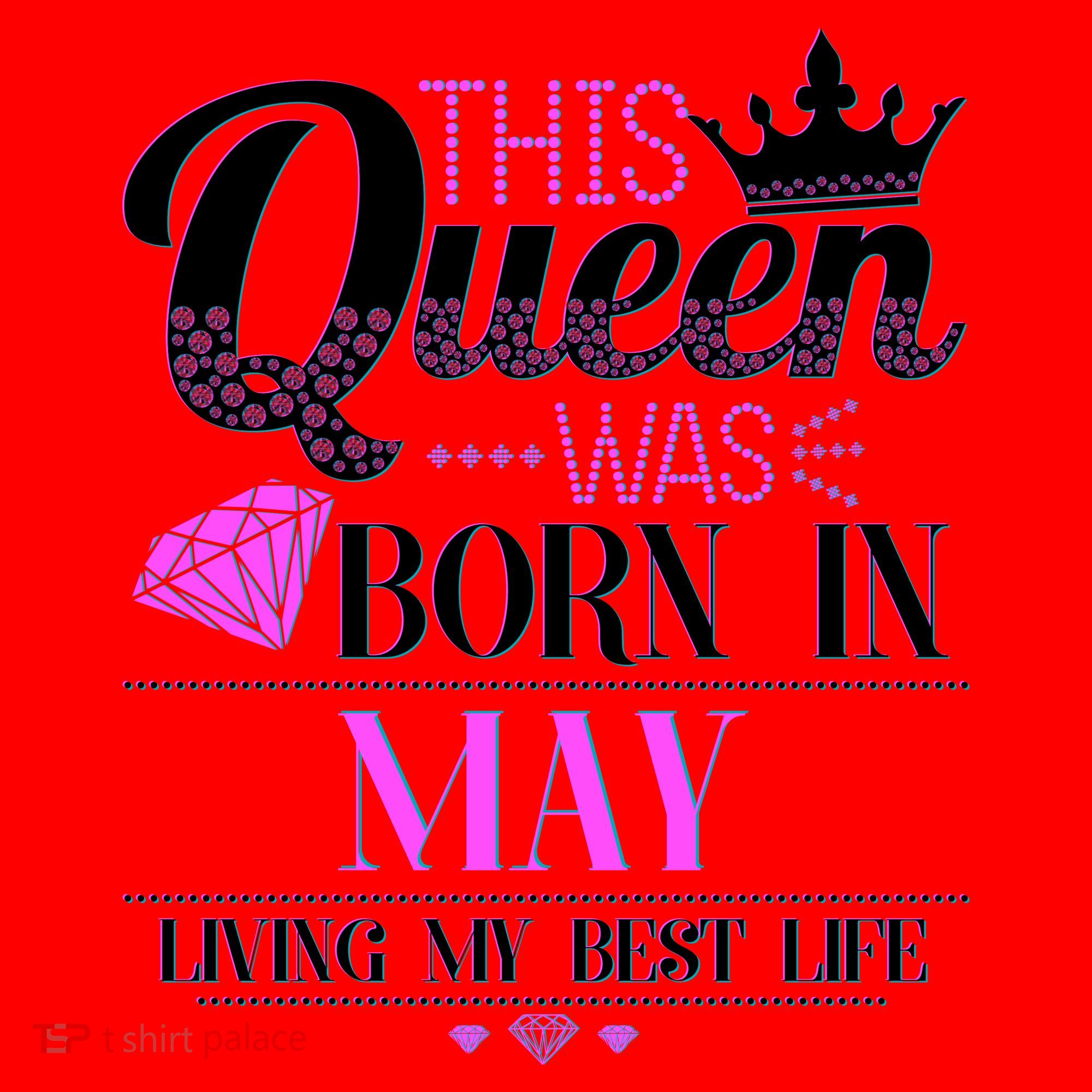 This Queen Was Born In May Living My Best Life Santa Hat