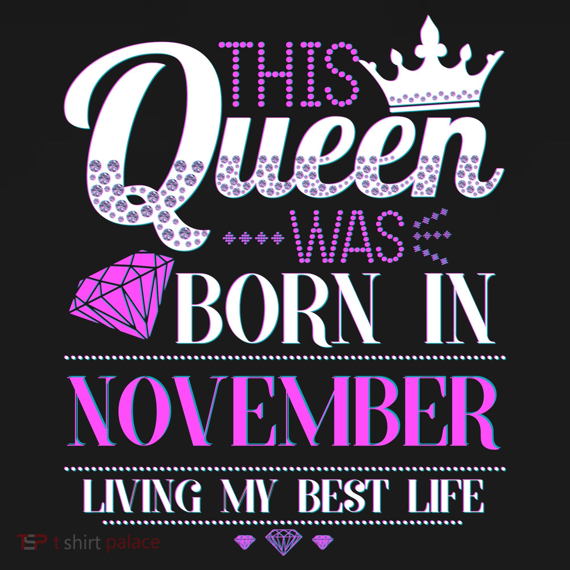 This Queen Was Born In November Living My Best Life Women's Hoodie