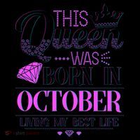 This Queen Was Born In October Living My Best Life Coffee Mug thumb 5