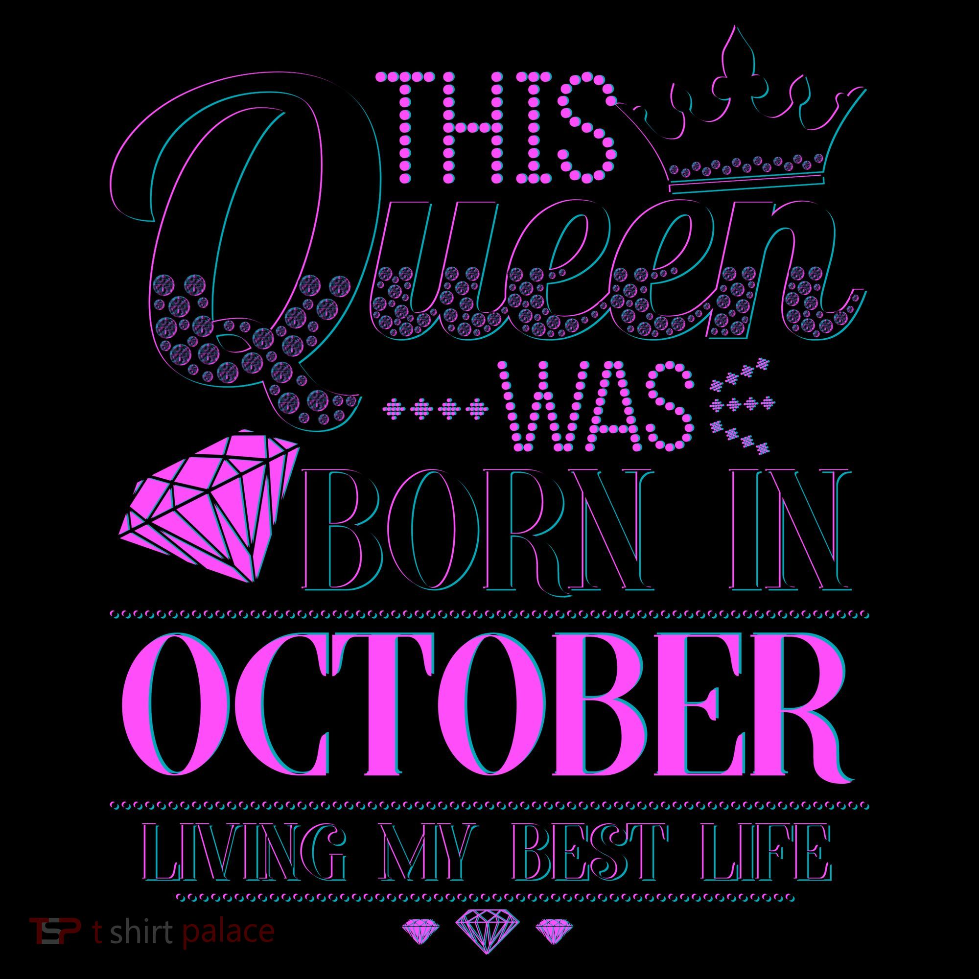 This Queen Was Born In October Living My Best Life Coffee Mug