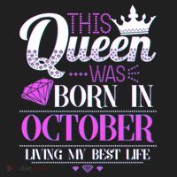 This Queen Was Born In October Living My Best Life Beanie thumb 2