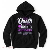 This Queen Was Born In September Living My Best Life Hoodie thumb 0