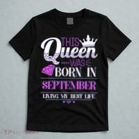 This Queen Was Born In September Living My Best Life T-Shirt thumb 5