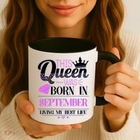 This Queen Was Born In September Living My Best Life Coffee Mug thumb 3