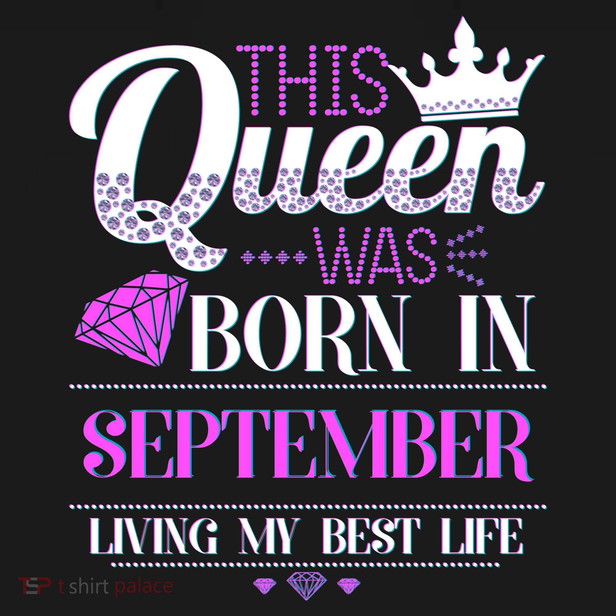 This Queen Was Born In September Living My Best Life Women's Hoodie