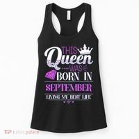 This Queen Was Born In September Living My Best Life Women's Tank Top thumb 0