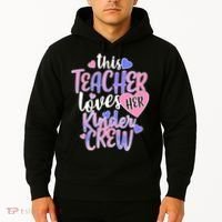 This Teacher Loves Her Kinder Crew Hoodie thumb 2