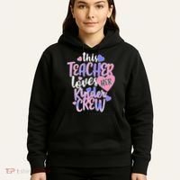 This Teacher Loves Her Kinder Crew Hoodie thumb 5