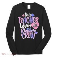 This Teacher Loves Her Kinder Crew Long Sleeve Shirt thumb 0