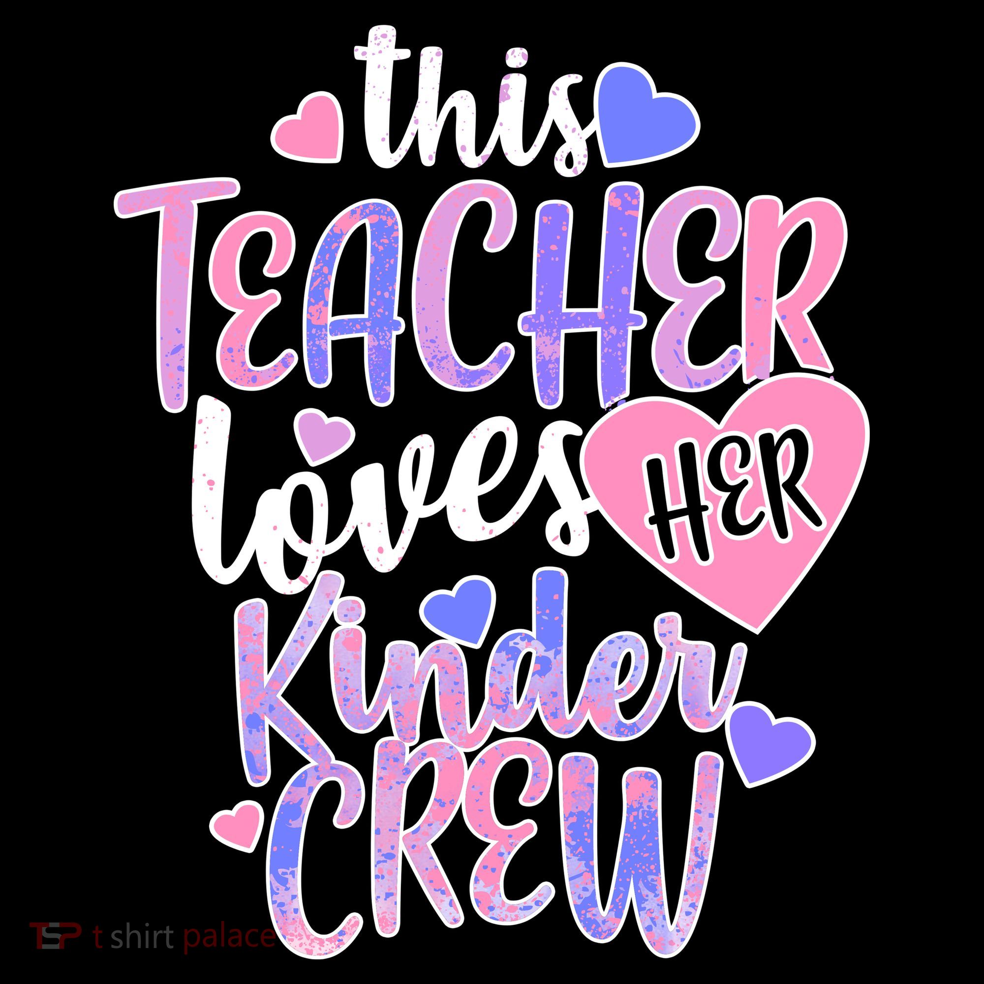 This Teacher Loves Her Kinder Crew Long Sleeve Shirt