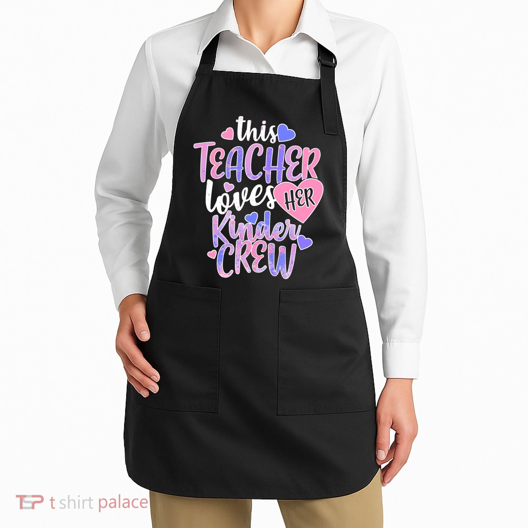 This Teacher Loves Her Kinder Crew Apron