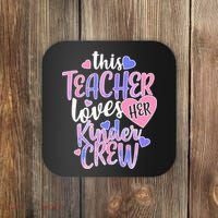 This Teacher Loves Her Kinder Crew Coaster thumb 0