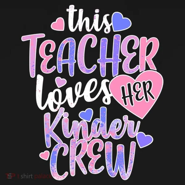 This Teacher Loves Her Kinder Crew Toddler Hoodie