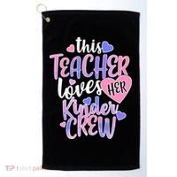 This Teacher Loves Her Kinder Crew Golf Towel thumb 0