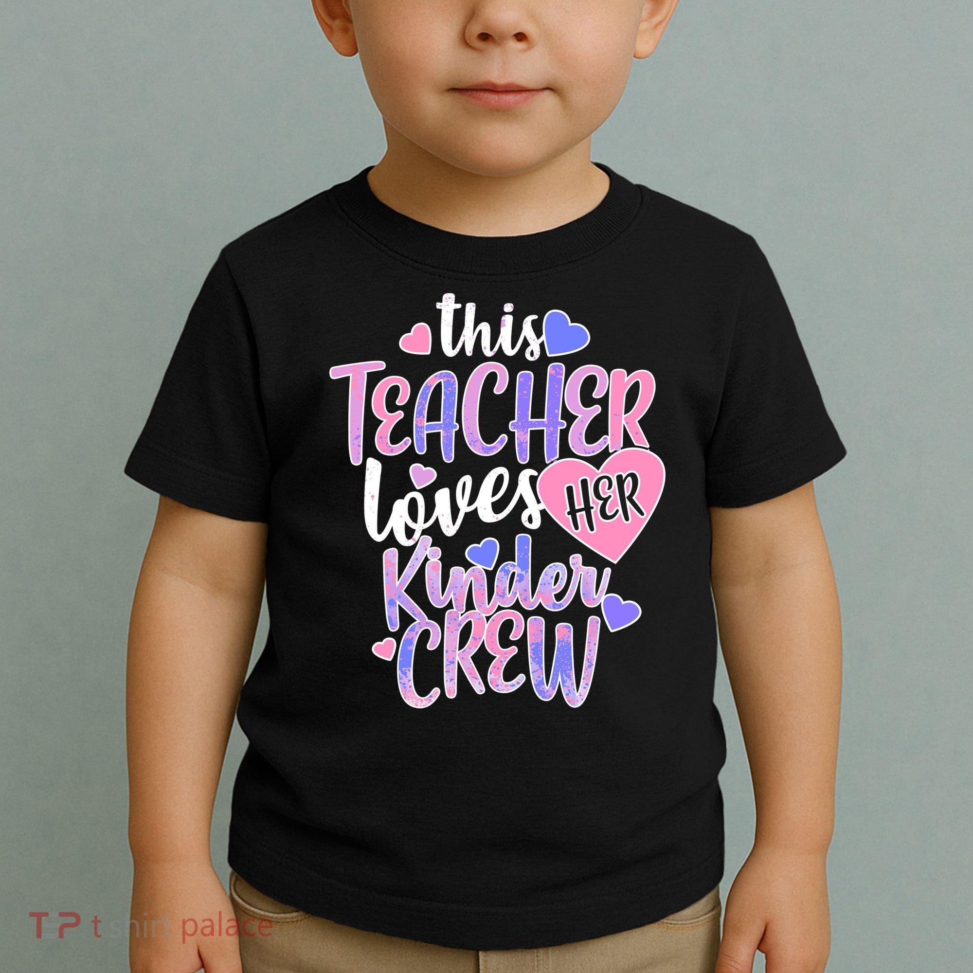 This Teacher Loves Her Kinder Crew Toddler T-Shirt