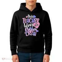 This Teacher Loves Her Kinder Crew Kids Hoodie thumb 4