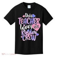 This Teacher Loves Her Kinder Crew Kids T-Shirt thumb 0