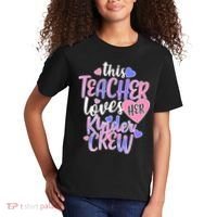 This Teacher Loves Her Kinder Crew Kids T-Shirt thumb 2
