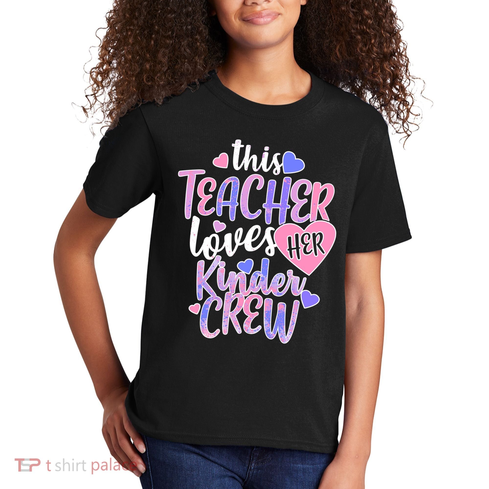 This Teacher Loves Her Kinder Crew Kids T-Shirt