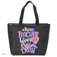 This Teacher Loves Her Kinder Crew Tote Bag thumb 0