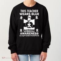 This Teacher Wears Blue Autism Awareness Women's Sweatshirt thumb 0