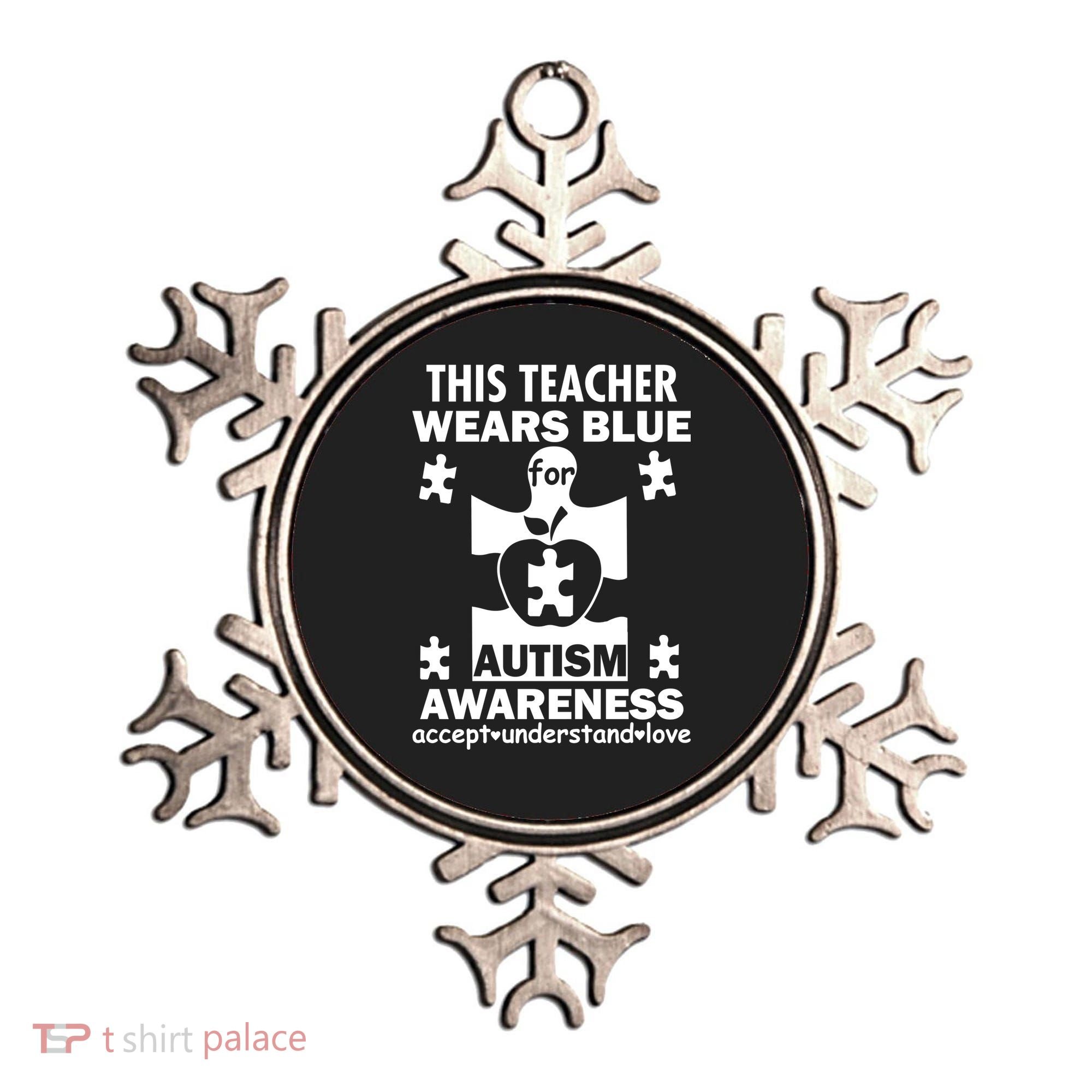 This Teacher Wears Blue Autism Awareness Ornament