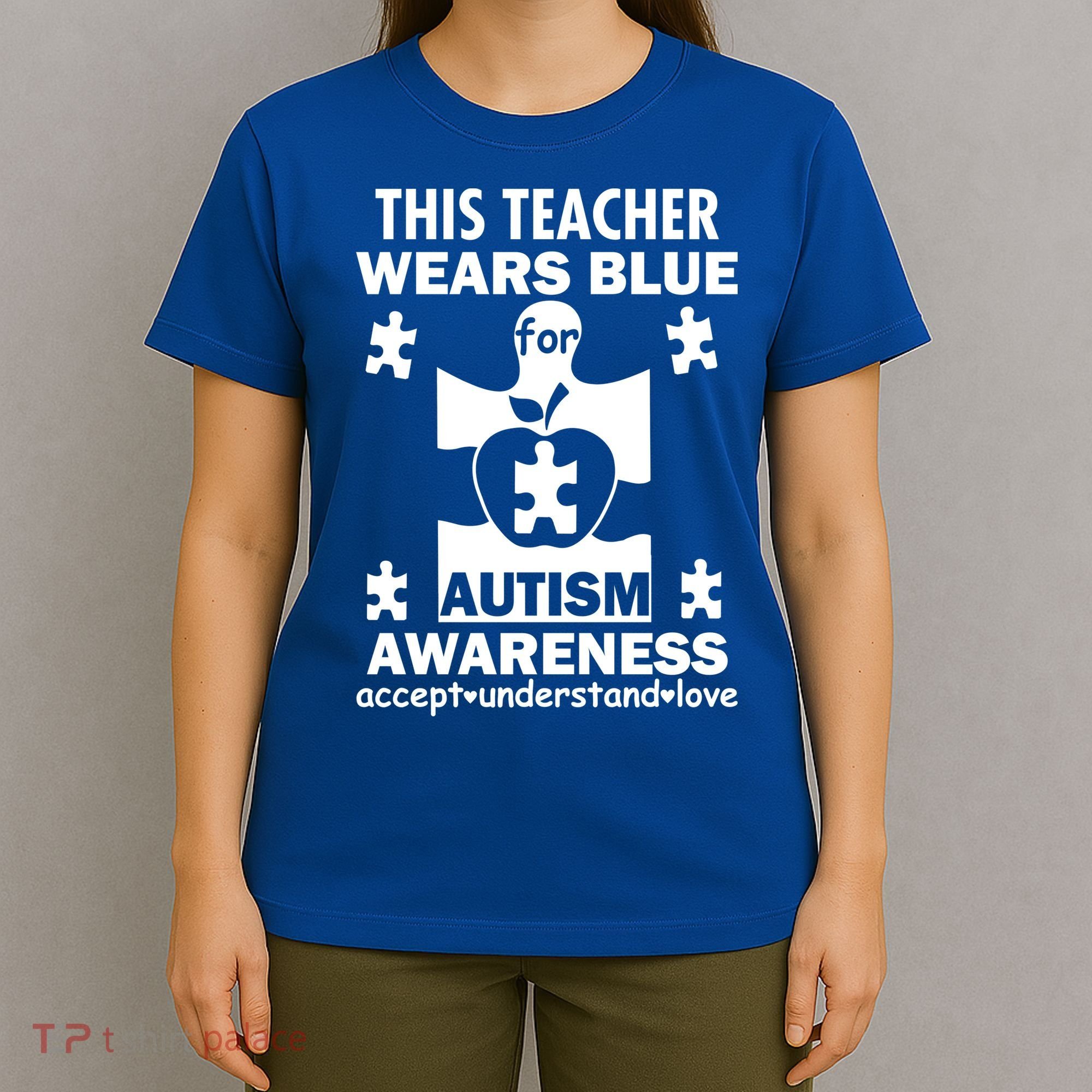 This Teacher Wears Blue Autism Awareness T-Shirt