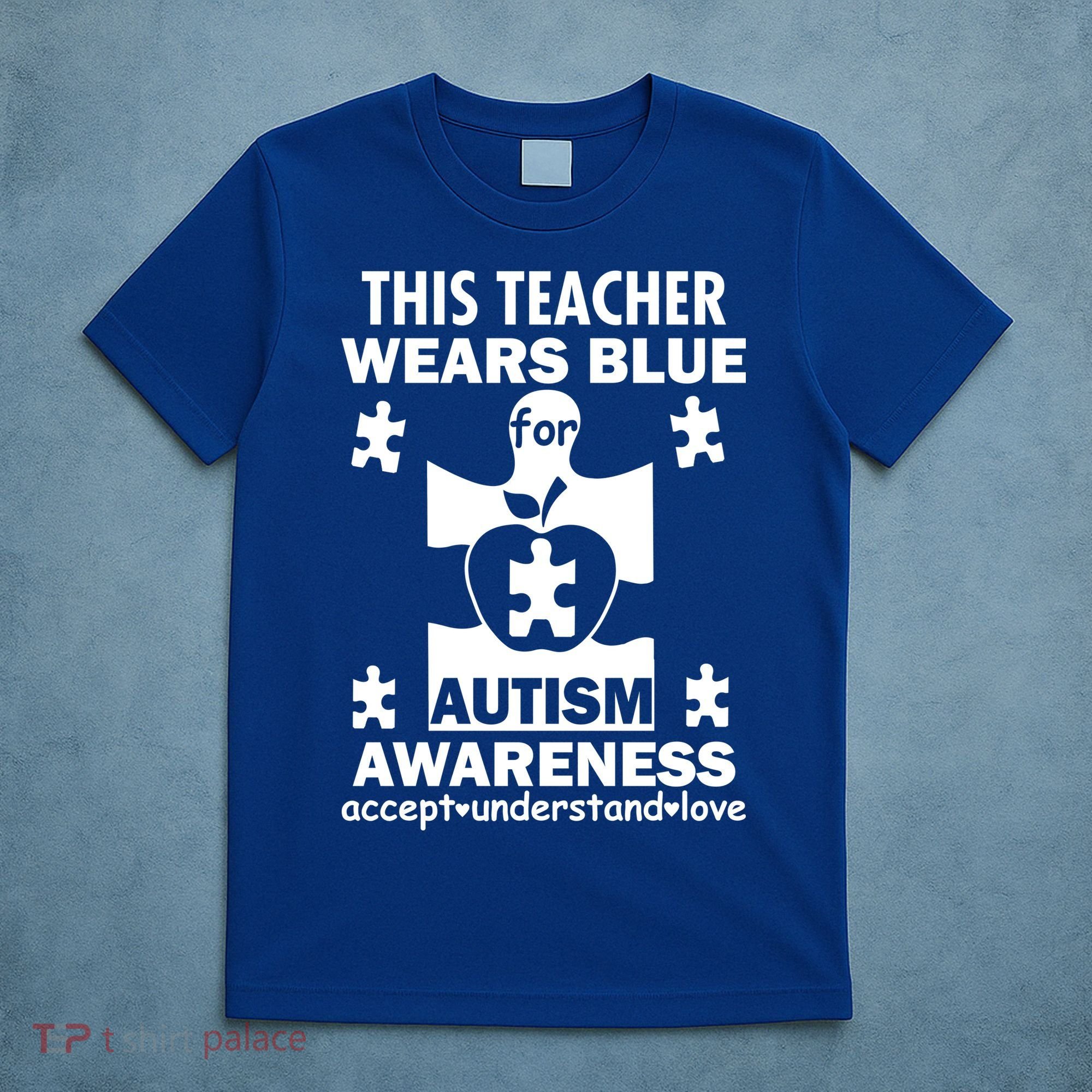 This Teacher Wears Blue Autism Awareness T-Shirt