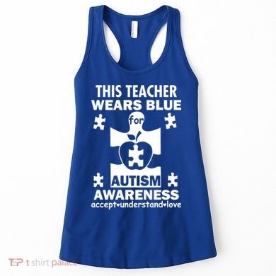 This Teacher Wears Blue Autism Awareness Women's Tank Top