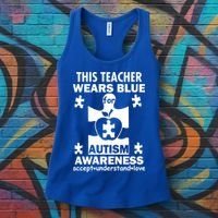 This Teacher Wears Blue Autism Awareness Women's Tank Top thumb 3