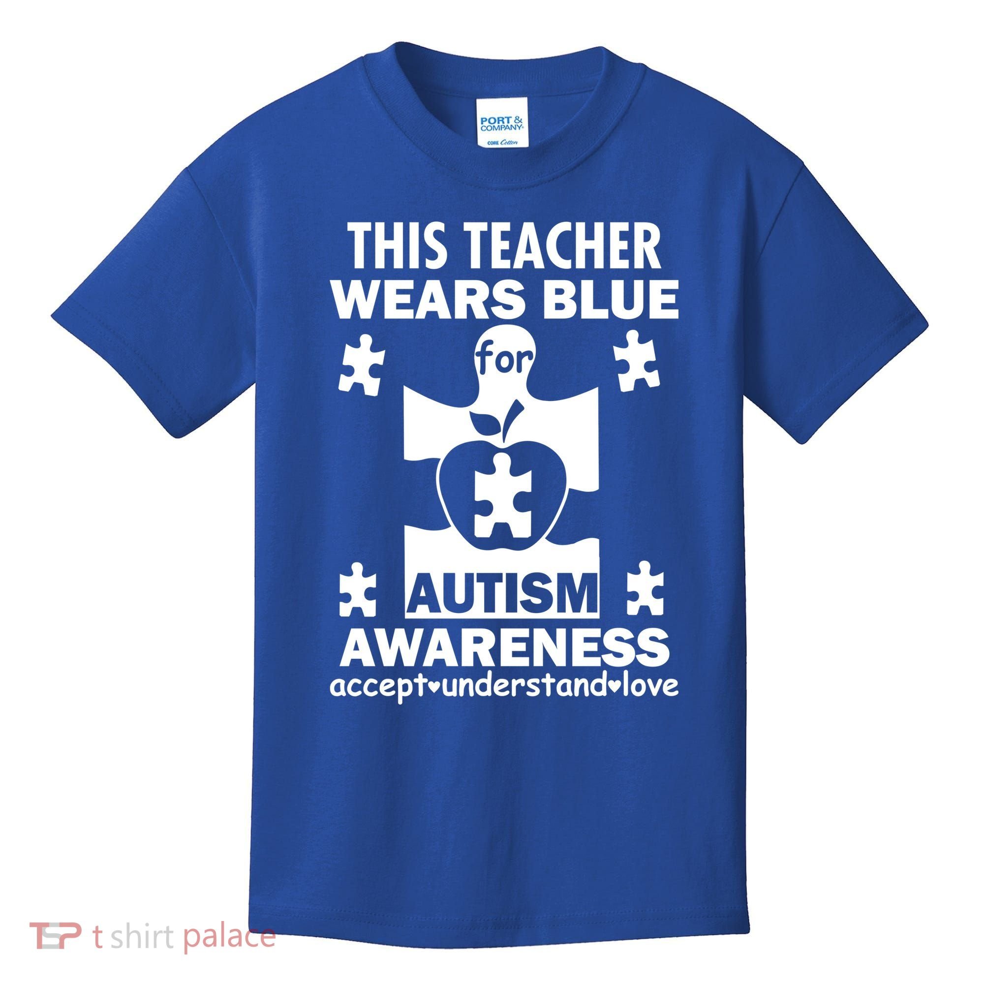 This Teacher Wears Blue Autism Awareness Kids T-Shirt