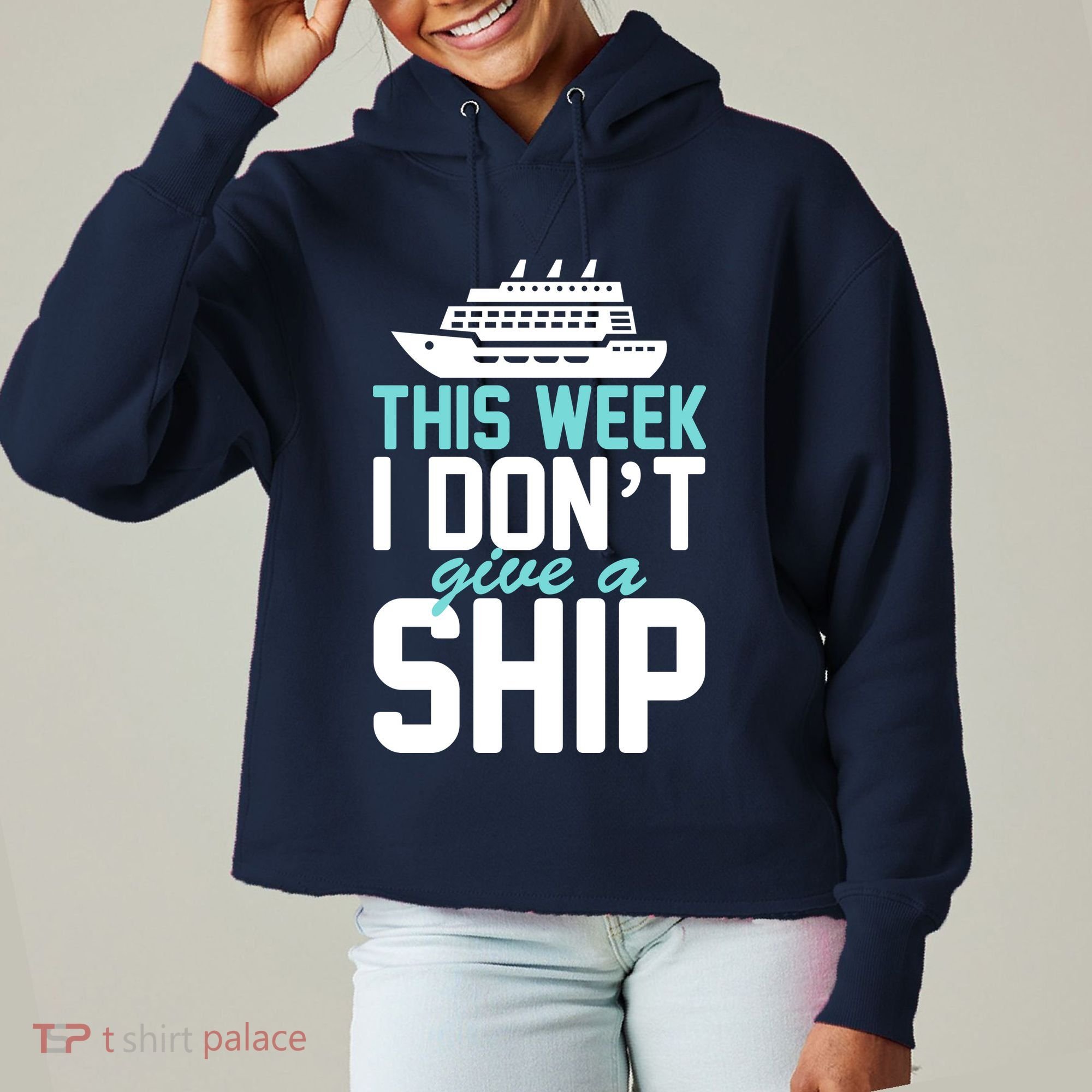 This Week I Don't Give A Ship Ladies Heavyweight Boxy Pullover Hoodie