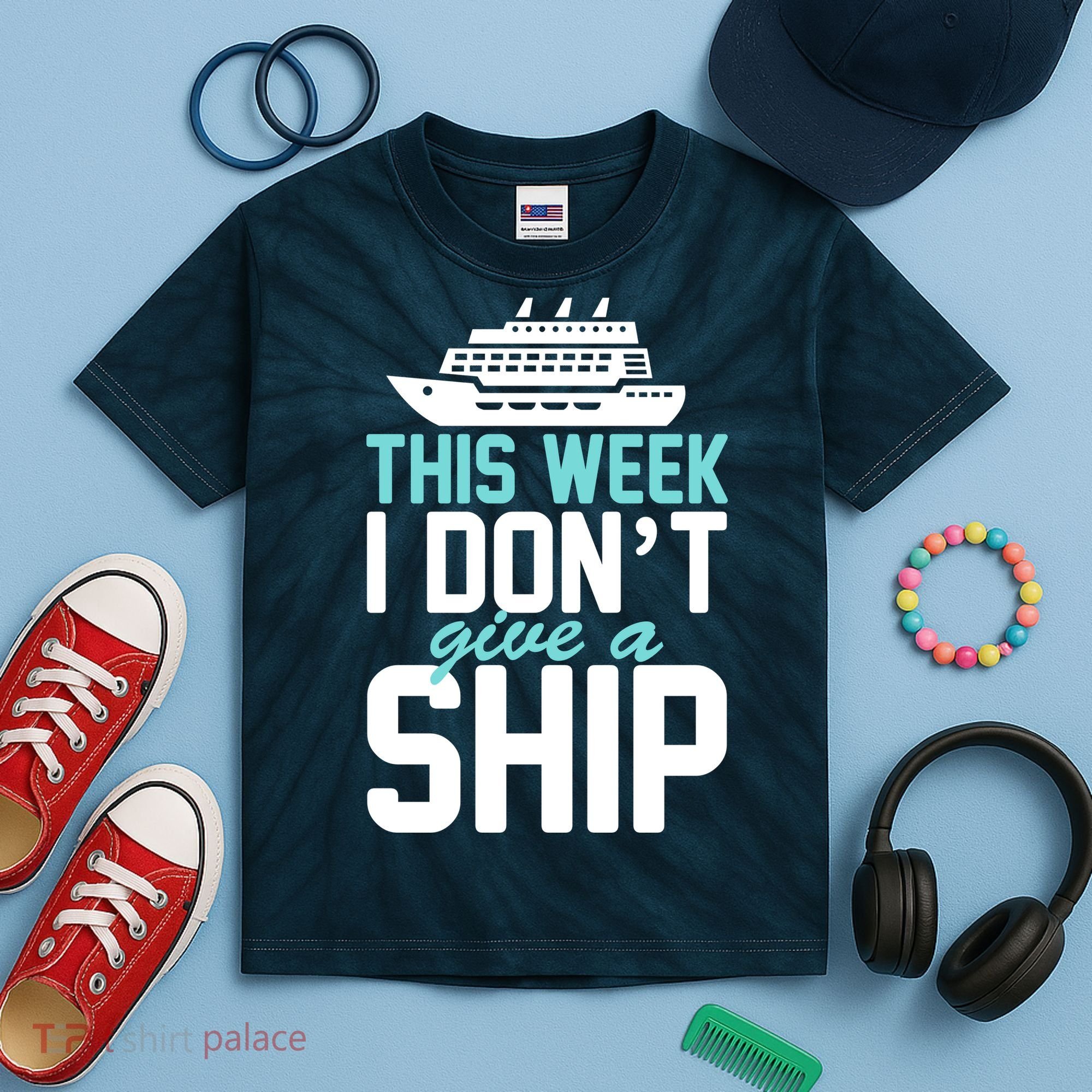 This Week I Don't Give A Ship Kids Tie-Dye T-Shirt