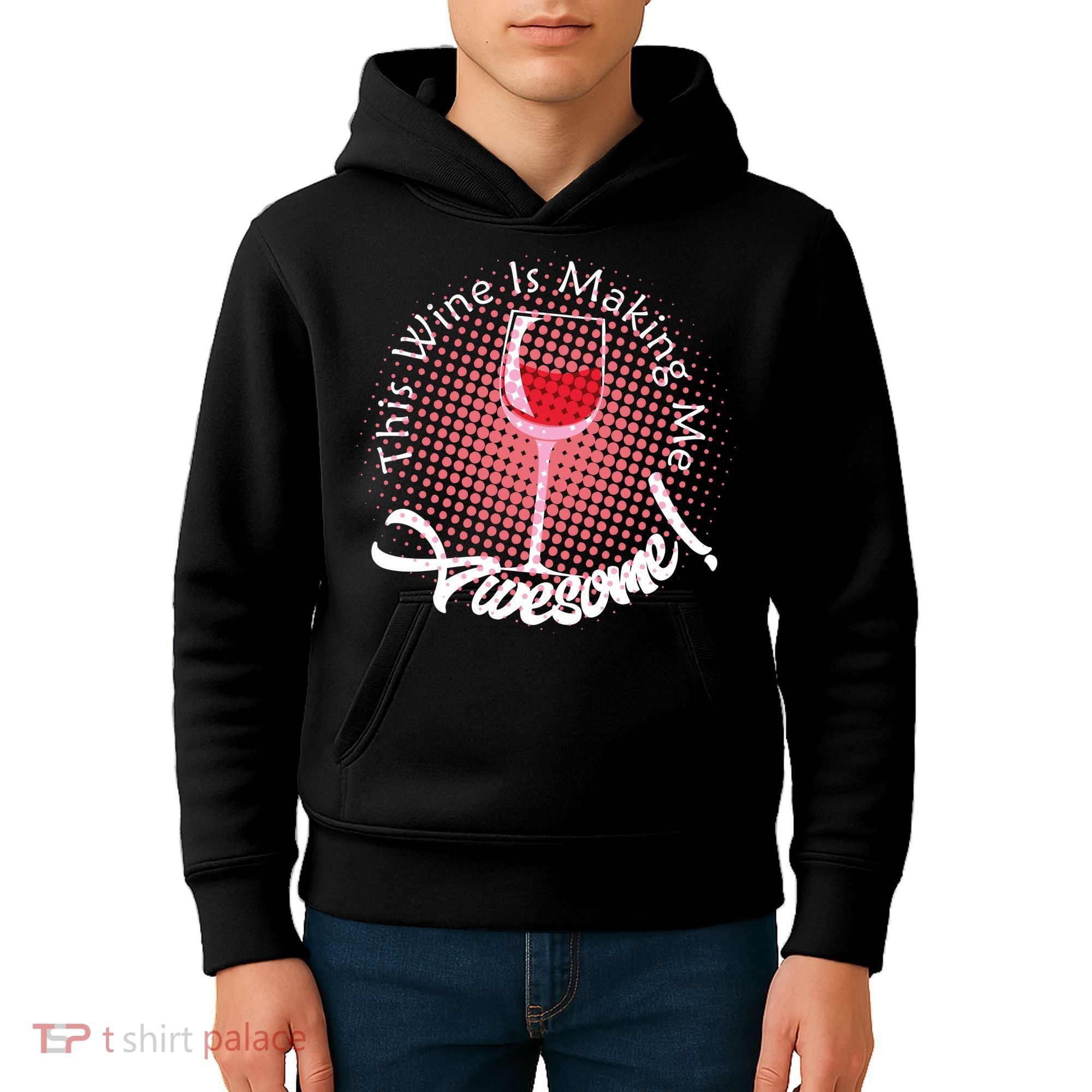 This Wine Is Making Me Awesome Kids Hoodie